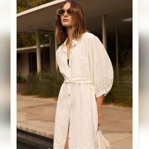 Sold - Anthropologie Maeve Linen Shirtdress